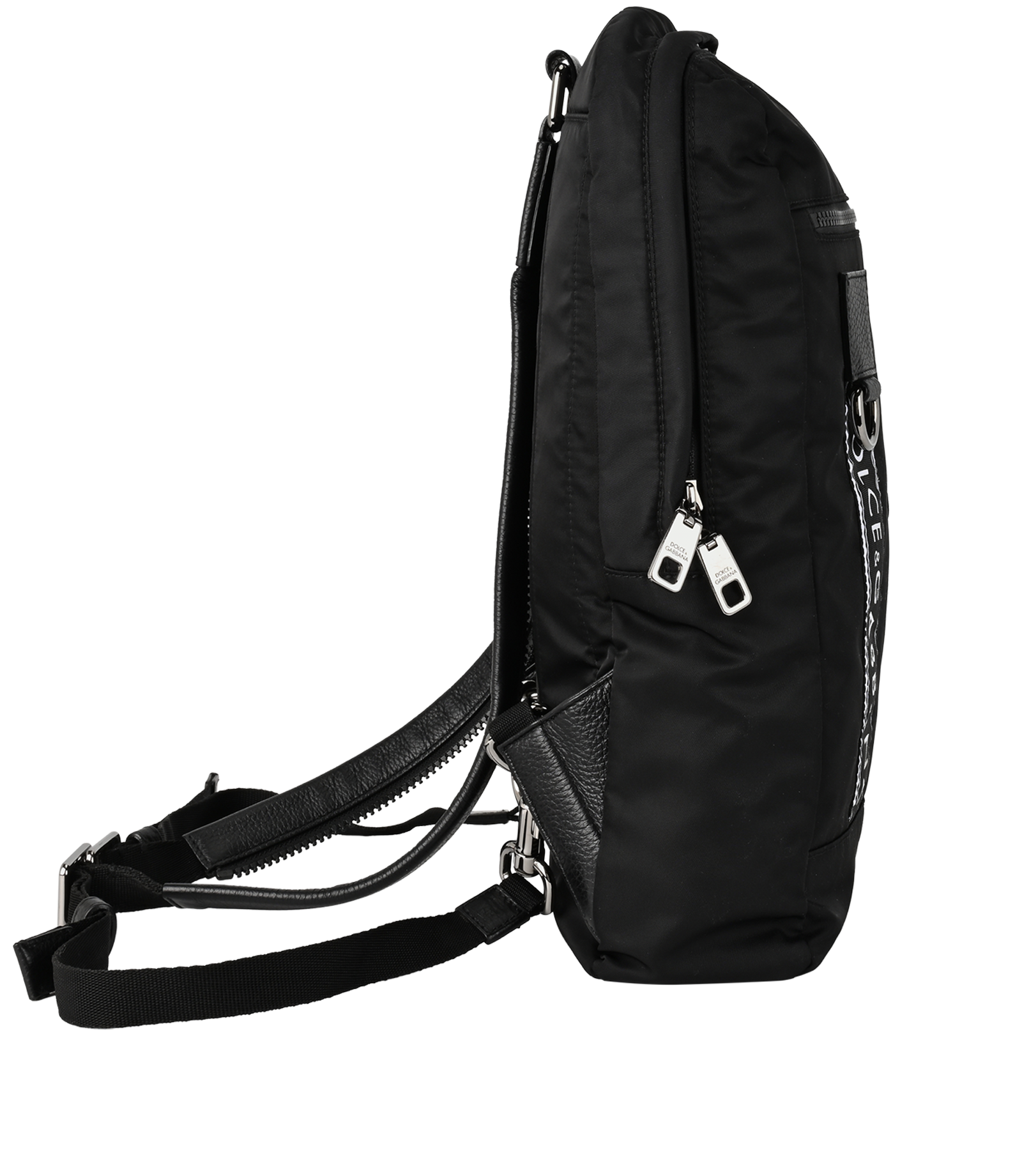 Mediterraneo Backpack, &pound;250, Handbags, Black, Nylon, Side view